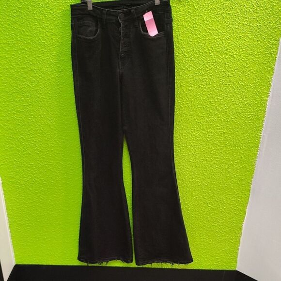 Flying Monkey Black Flare Wide Leg Jeans - Picture 1 of 4